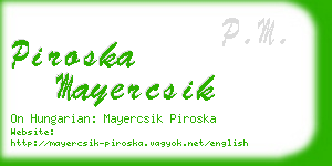 piroska mayercsik business card